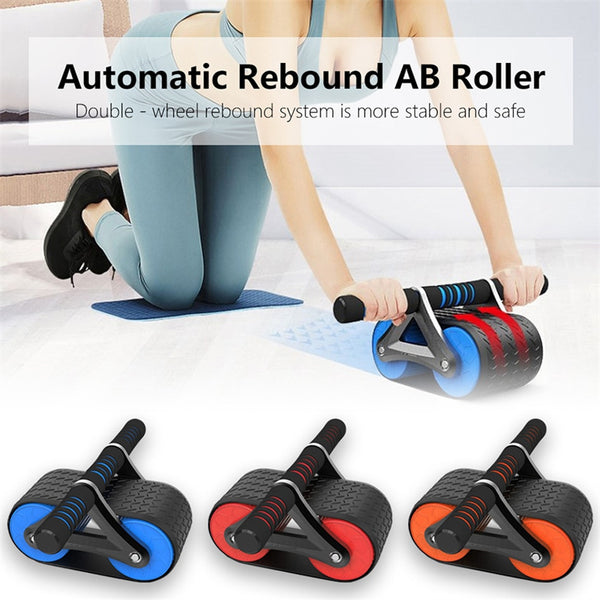 "Premium Doppelrad Bauchtrainer für Männer & Frauen - Automatische Rückkehr Ab Roller, Fitnessgerät für Heimtraining und Gymnastik"