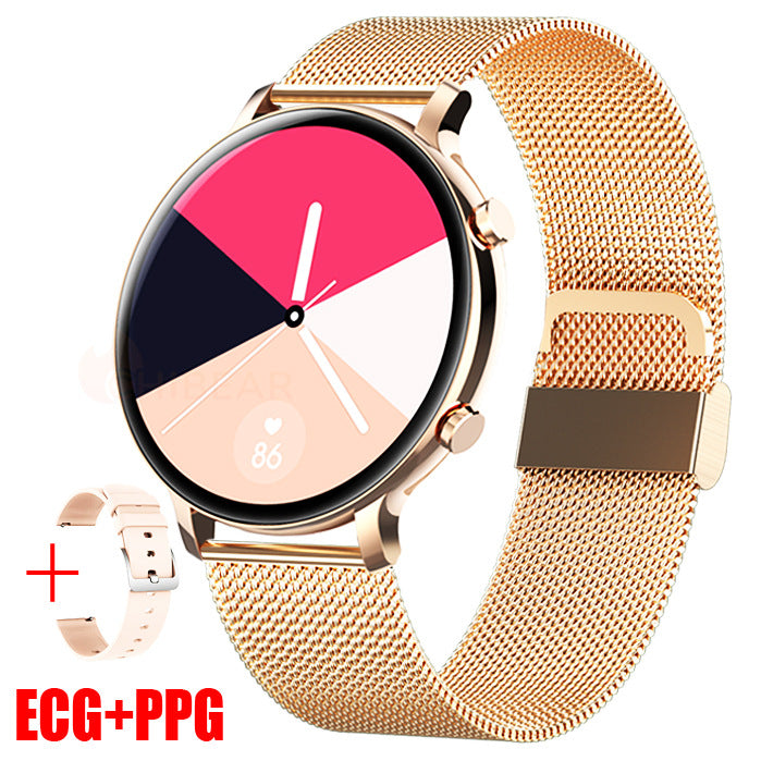 "Edelstahl Business Smartwatch mit Bluetooth Anruf, Herzfrequenzmonitor und Wasserdicht Funktion"
