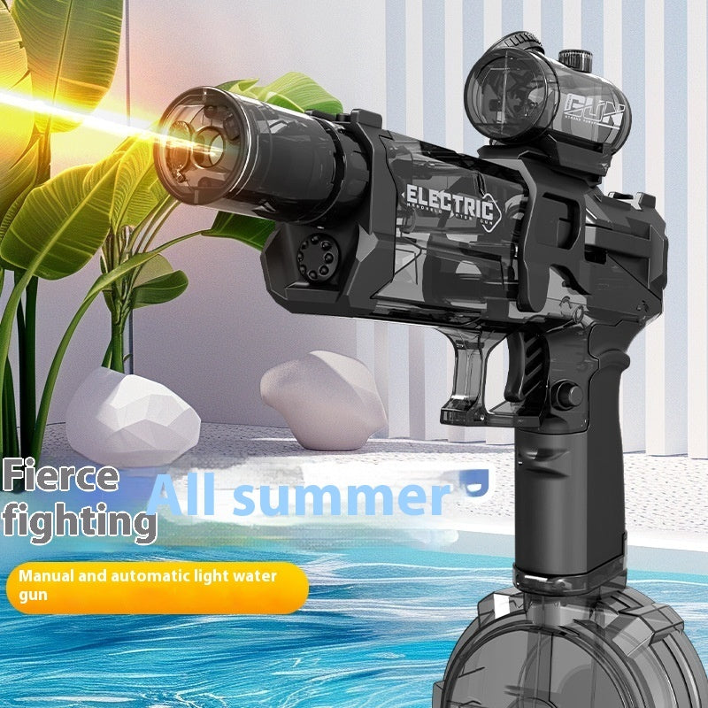 "Fire Rat Elektrische Wasserpistole mit Lichteffekten - Vollautomatisches Sommerspielzeug für Kinder - Robust & USB-Ladbar"
