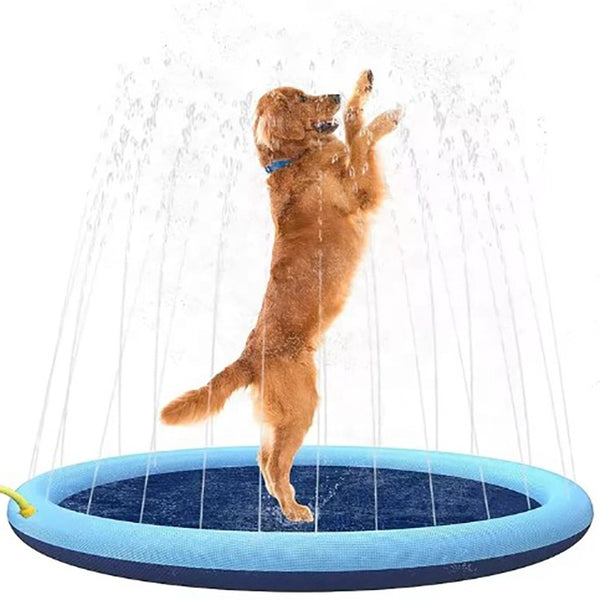 "Hundesprinkler Outdoor Spielzeug - Rutschfeste Schwimmmatte und Splash Pad für Hunde"