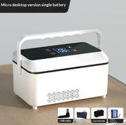 "Tragbarer Mini-Kühlschrank für Auto und Zuhause, Dual-Core, USB-Betrieben, Verschiedene Farben und Batterieoptionen"