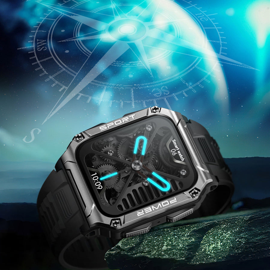 "Bluetooth 5.1 Smartwatch mit 1,95" Display, IP68 Wasserdicht, Hochleistungslautsprecher & Kompass, Kompatibel mit Android & iOS"
