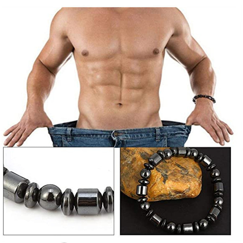 "Gesundheitsförderndes Magnetarmband zur Gewichtsreduktion und Schmerzlinderung mit Pentagramm-Stein - Elegantes Schmuckstück für Männer und Frauen"