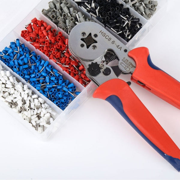 "Professionelles Kabelbinder-Pistole, Nadeltyp-Klemmenzange & 1500PCS Silber Rohrklemmen-Set, Werkzeugstahl, 0.25-10mm² Kapazität"