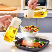 Zwei-in-Eins-Glas Öler - Automatische Pressung mit großer Kapazität Sprühöl-Dispenser Flasche