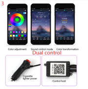 "RGB Auto Innenbeleuchtung - Flexible, App-gesteuerte Stimmungslichter mit Musikrhythmus - Einfach zu installieren"