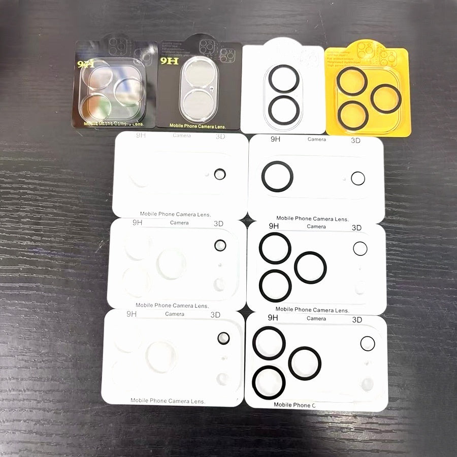 "Premium Gehärtetes Glas Linsenschutz für iPhone 17 Serie - Explosionssicher, Staubdicht und Vollbildschutz - Schwarz, Weiß und Gelb"