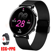 "Edelstahl Business Smartwatch mit Bluetooth Anruf, Herzfrequenzmonitor und Wasserdicht Funktion"