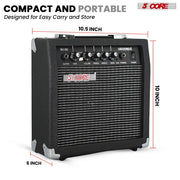 "5 Core 20W Elektrischer Mini-Gitarrenverstärker mit 6.5 Zoll Lautsprecher, AUX und Kopfhöreranschluss - Tragbar und Ideal für Alle Musikstile"