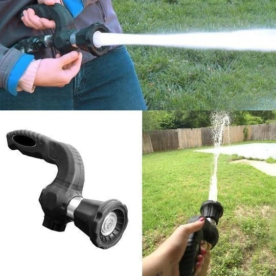 "Leistungsstarke Mighty Power Schlauchdüse - Ideal für Garten und Autowäsche mit 5 einstellbaren Sprühoptionen"