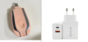 "Ultra-Kompakte 1500mAh Mini-Notfall-Powerbank mit Typ-C und Karabiner - Robust, Schnellladend & Immer Einsatzbereit"