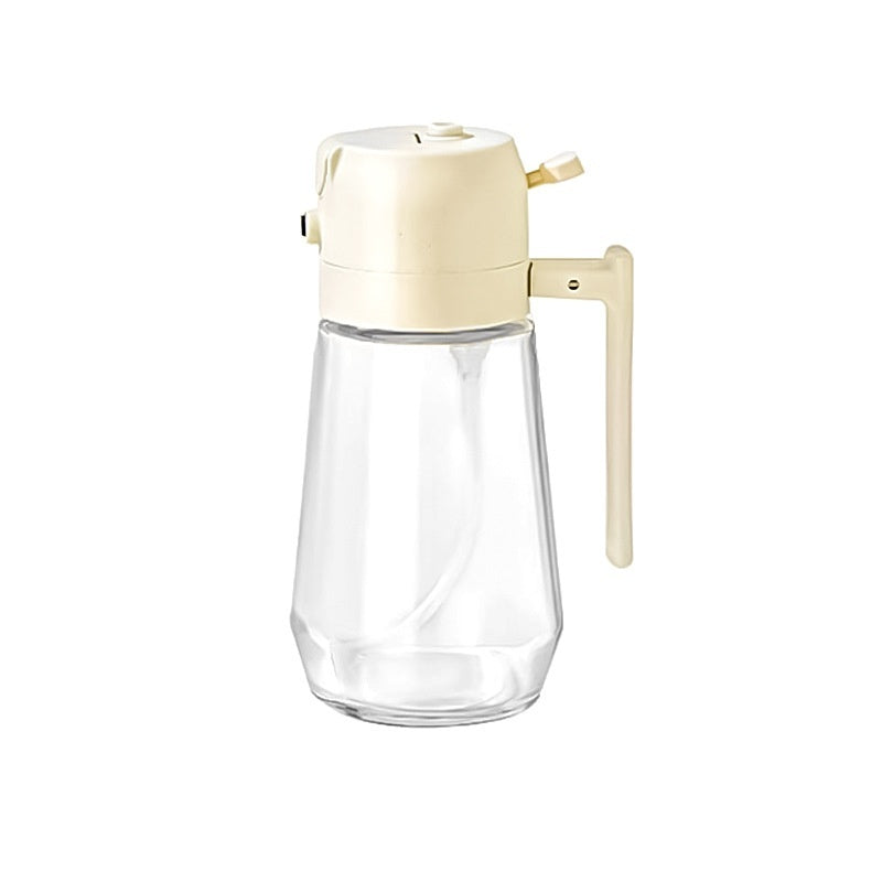 Zwei-in-Eins-Glas Öler - Automatische Pressung mit großer Kapazität Sprühöl-Dispenser Flasche