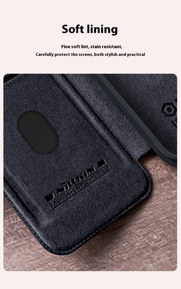 "Premium Kunstleder Handyhülle im Flip-Stil für iPhone 14 Pro Max - Einfaches Design und Schutz"