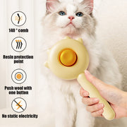 "Premium Haustier-Haarreinigungsbürste mit Auslöseknopf - Effektive Fellpflege für Hunde & Katzen aller Haartypen - Massage & Pflege, reduziert Verlust"