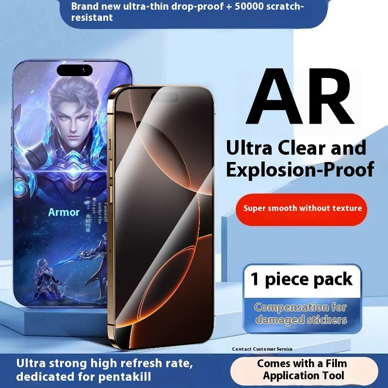"Premium Importiertes AG Mattglas Schutzfolie für alle iPhone Modelle - Anti-Fingerabdruck, HDR Superklar, Augenschutz"