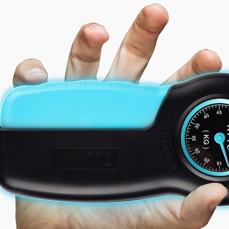 "Professionelle Kraft-Dynamometer Handgreifer in Blau-Schwarz und Grau-Schwarz - Perfekt zum Trainieren von Handgelenk und Fingern"