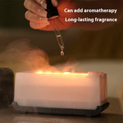 "USB Aromatherapie Diffusor mit Zeitschaltuhr, Flammen-Simulation und Beruhigendem Nebel - Ideal für Haushalt und Büro"