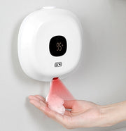 "Smart Sensor Wandmontage Seifenspender: Schnelle Schaumbildung, berührungsloser Betrieb, präzise Temperaturerkennung, 1200mAh Großkapazitätsbatterie"