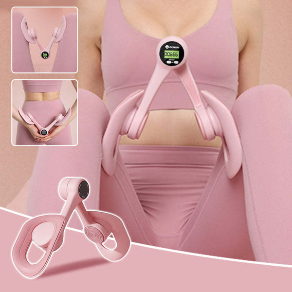 "Ergonomischer Oberschenkeltrainer mit Zähler & LCD-Anzeige - Verstellbarer Beintrainer für Männer & Frauen, Ideal für Beckenbodenmuskeltraining"