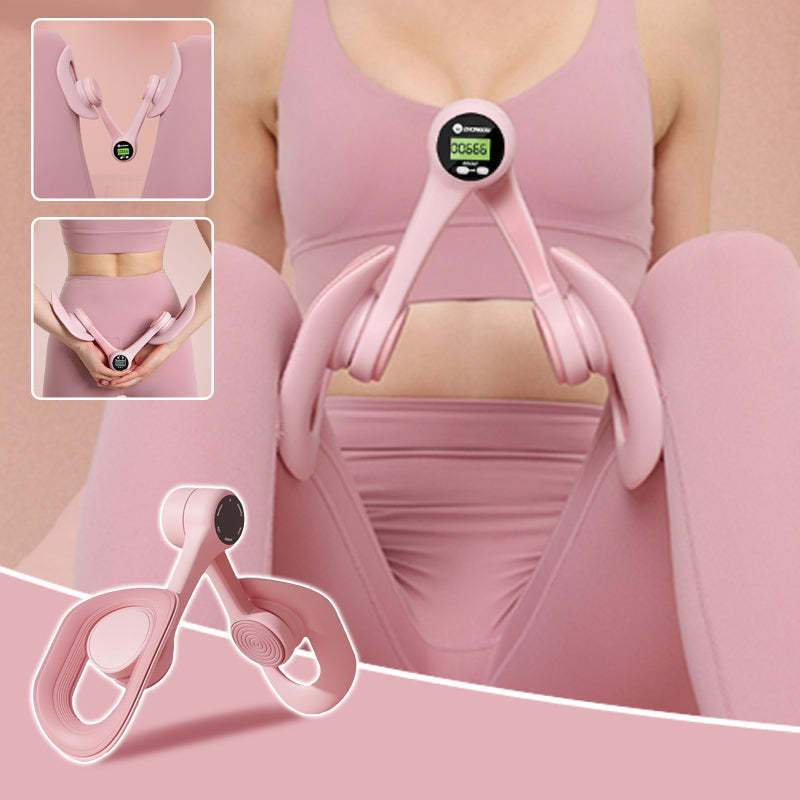 "Ergonomischer Oberschenkeltrainer mit Zähler & LCD-Anzeige - Verstellbarer Beintrainer für Männer & Frauen, Ideal für Beckenbodenmuskeltraining"