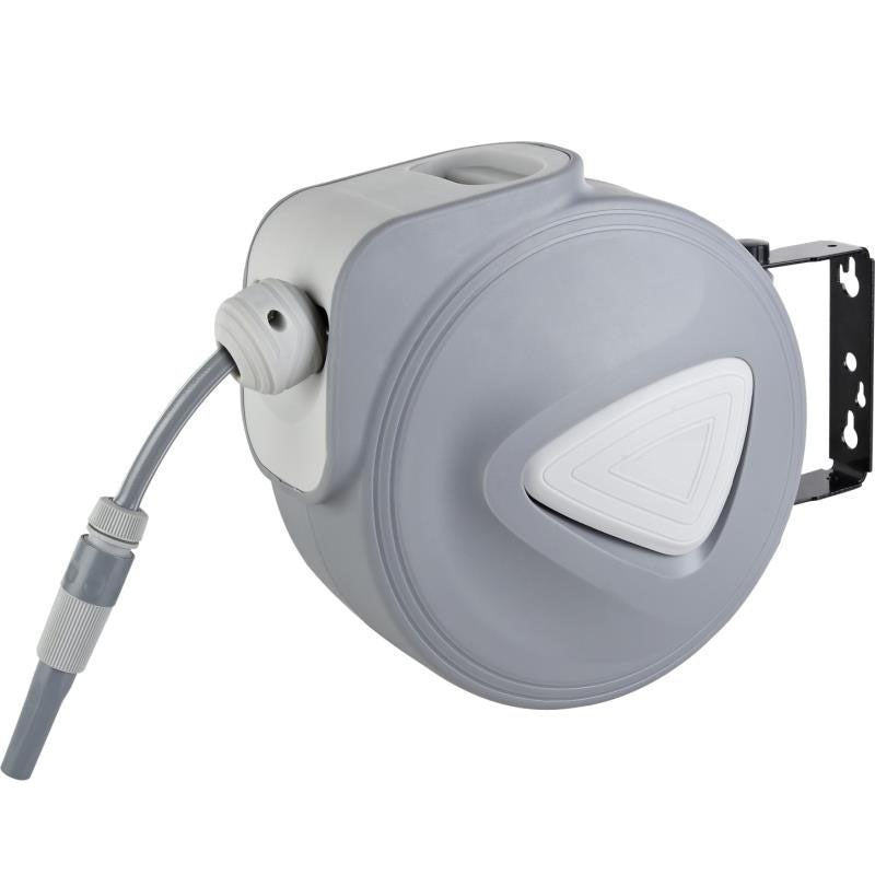 "Qiya Automatische Schlauchtrommel - PVC Wasserschlauch Aufroller 10M, Ideal für Autowäsche & Blumenbewässerung"