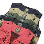 14 Taschen Sommer Neu Herren US Taktische Wander- und Angelweste Herren Fotografenweste Mesh-Cargo-Weste Ärmellose Jacke Werkzeugweste
