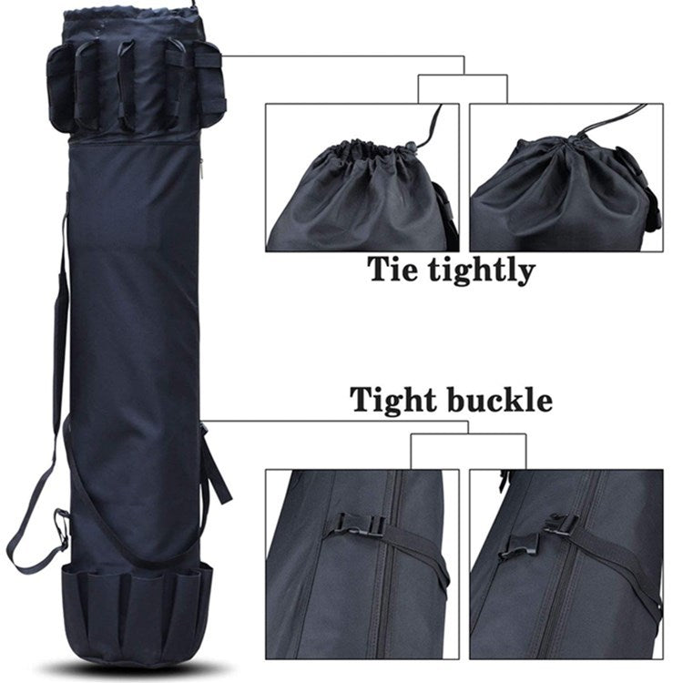 "Multifunktionale Zylinder-Angeltasche für Outdoor: Robust, Leicht & Geräumig - Perfekt für Angelruten und -zubehör"