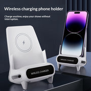 "Vielseitiger Lazy Chair Stand für Desktop mit verbesserter Audioqualität und Auto-Sensing Schnellladegerät - Ideal für Serienmarathons"
