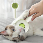 "Premium Haustier-Haarreinigungsbürste mit Auslöseknopf - Effektive Fellpflege für Hunde & Katzen aller Haartypen - Massage & Pflege, reduziert Verlust"