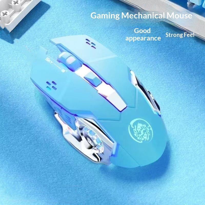 "Präzise Kabelgebundene Gaming-Maus mit Wiederaufladbarer Bluetooth-Funktion - Ideal für Laptops"