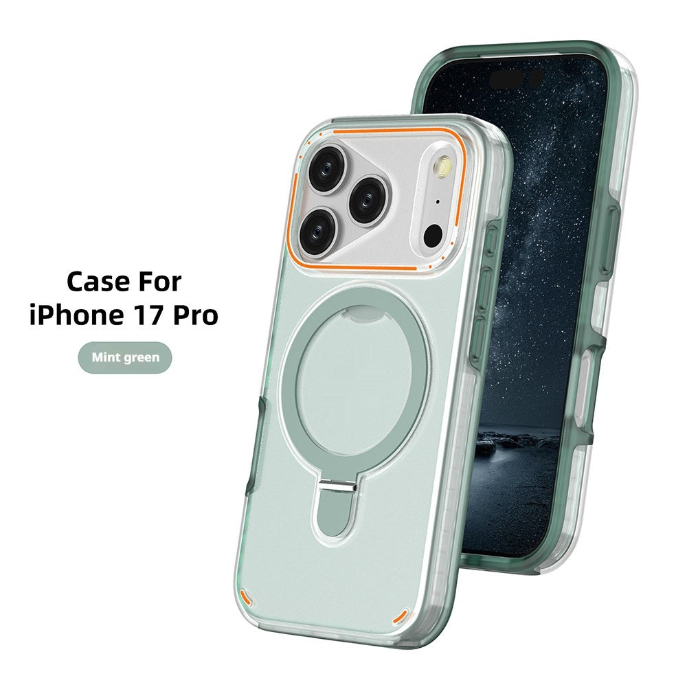 "360° Drehbarer Magnetischer Ständer Handyhülle für iPhone 17 Pro Max, Stoßfeste Schutzhülle, Mattes Finish, Vielfältige Farbauswahl"