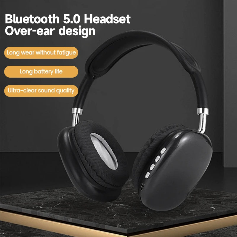 "P9 Drahtloses Bluetooth Headset für Outdoor-Sport & Gaming - Geräuschunterdrückende Ohrhörer mit Mikrofon"