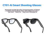 "Intelligente AI-Brille mit 800W Doppelobjektiv, Anti-Shake, Rauschunterdrückung und Wasserfest - Musik & Bluetooth Anruf Funktionen"