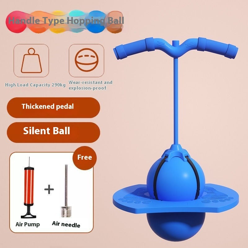"Fitness Jumping Ball für Kinder & Erwachsene - Balance-Training Spielzeug, Robust & Elastisch, Leuchtende Farben, Griff-Varianten Verfügbar"