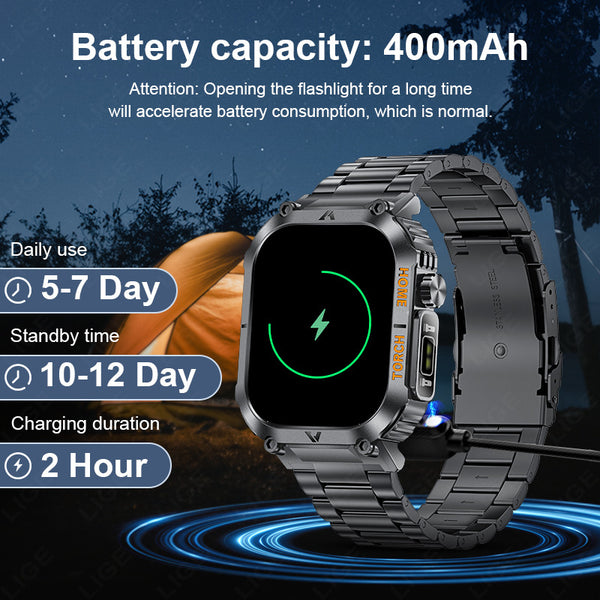 "Multifunktionaler Gesundheitsmonitoring Smartwatch - Blutdruckmessung, Herzfrequenz, Schlafüberwachung und mehr - Wasserdicht und Bluetooth-fähig"