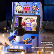 "Interaktives Schießspielzeug für Kinder - Pädagogisches Puzzle mit Licht und Ton, inklusive Murmeln, Rot oder Blau"