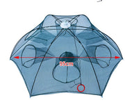 "Robustes Automatisches Fischernetz - Faltbare Nylon Krabbenfalle mit 4-20 Löchern - Ideal für Smelt, Aal, Krabben & Mehr"