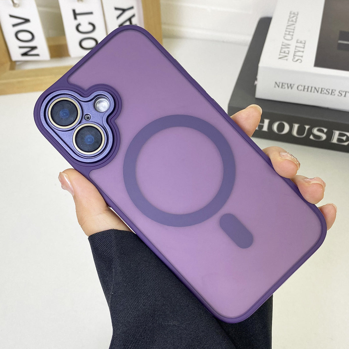 "JD Magnetische Matte Handyhülle - Rundum-Schutz, Sturzsicher, Anti-Fingerabdruck, Kompatibel mit iPhone Modellen"