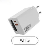 "120W GaN Schnellladegerät mit Integriertem Einziehbaren Kabel - Typ-C, Mehrfarben Optionen"
