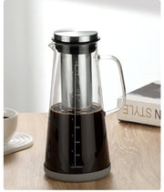 "Hochwertige Hochborosilikatglas Cold Brew Teekanne - Für Aromatischen Kaffee & Eistee"
