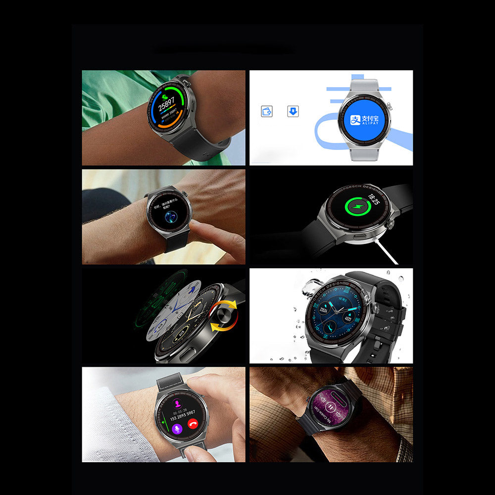 "HD3max NFC Bluetooth Smartwatch mit Schrittzähler & Gesundheitsüberwachung - Vielseitige Farben und Materialien"