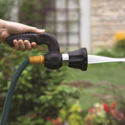 "Leistungsstarke Mighty Power Schlauchdüse - Ideal für Garten und Autowäsche mit 5 einstellbaren Sprühoptionen"