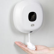 "Smart Sensor Wandmontage Seifenspender: Schnelle Schaumbildung, berührungsloser Betrieb, präzise Temperaturerkennung, 1200mAh Großkapazitätsbatterie"