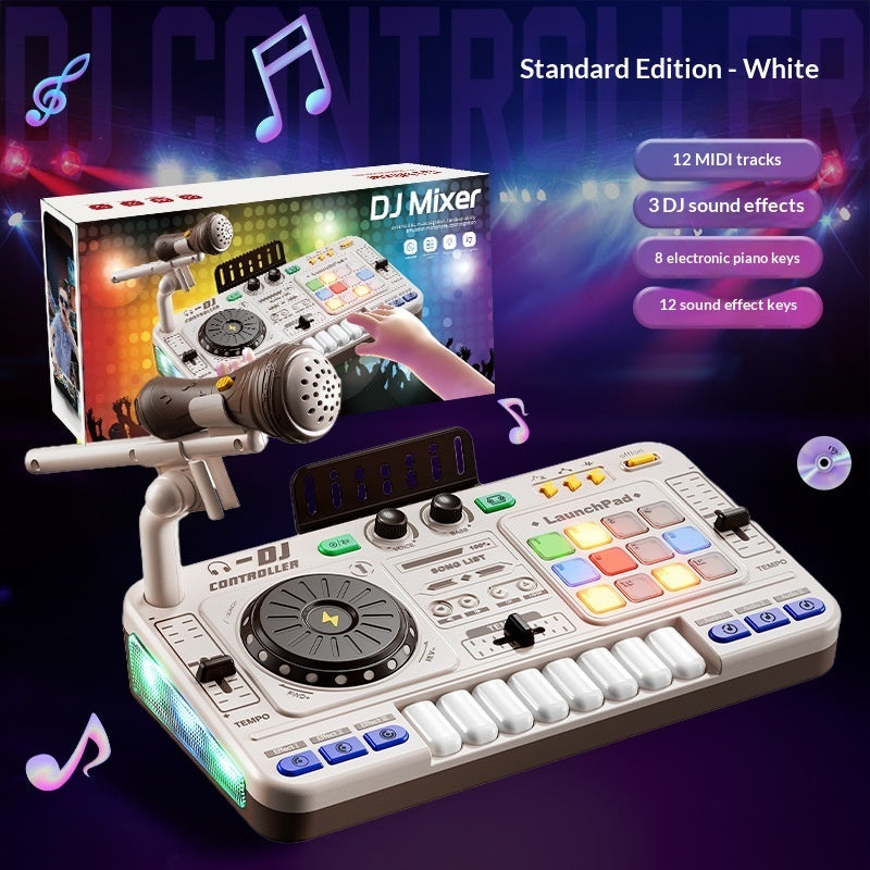 "Multifunktionale DJ-Musiklicht-Tastatur: Interaktives Spielzeug für sensorische Entwicklung, Hände-Auge-Koordination und Interessenpflege"