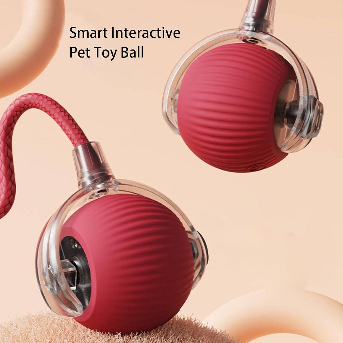 "Interaktives Haustier-Spielzeug: Automatisch Rollender Ball für Hunde und Katzen, 360° Smart-Design, 6.5cm, 57g"