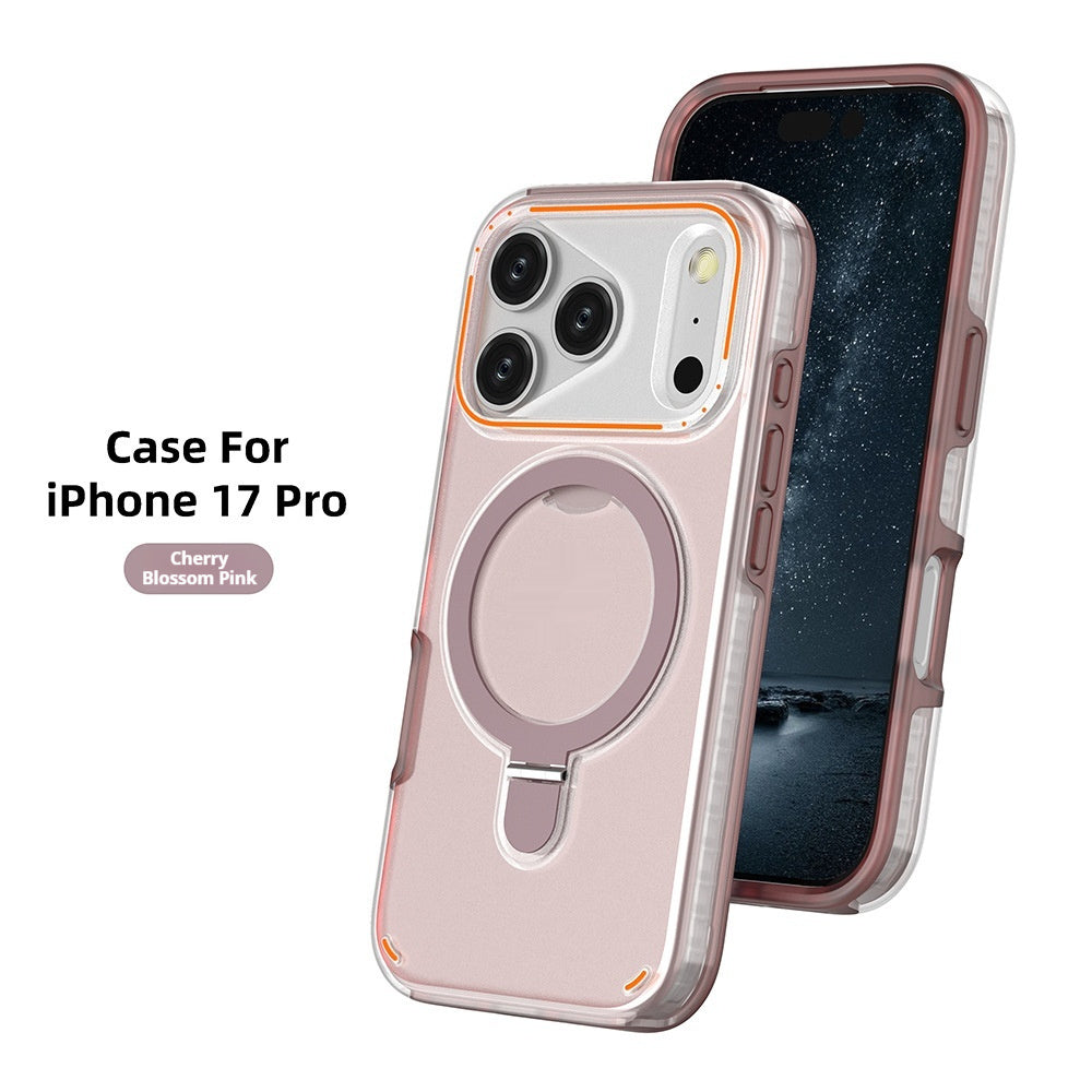 "360° Drehbarer Magnetischer Ständer Handyhülle für iPhone 17 Pro Max, Stoßfeste Schutzhülle, Mattes Finish, Vielfältige Farbauswahl"