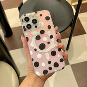 "Attraktive Magnetische Handyhülle mit Vierfarben-Punktmuster, Sturzschutz für iPhone, TPU PC Material"