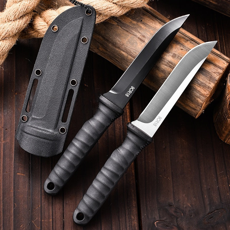 "Premium Outdoor-Multifunktionsmesser aus 9CR13 Stahl - Robustes Camping-Überlebensmesser mit ABS-Griff & Schutzscheide"