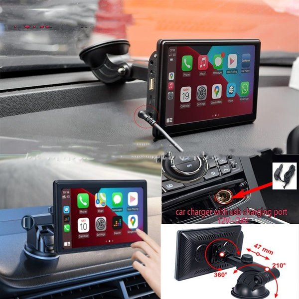 "7-Zoll IPS Auto Smart Screen: Kabellose CarPlay & Android Auto, Klare Navigation, Freihändige Bedienung - Modernes Cockpit Upgrade"