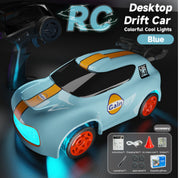 "BMW & Porsche 4WD RC Drift Auto Spielzeug mit Beleuchtung und 2.4G Fernbedienung - in Blau und Schwarz"